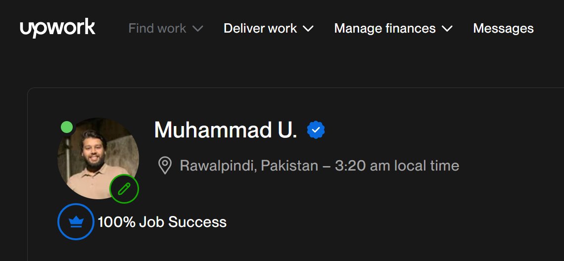 100% Job Success on Upwork
